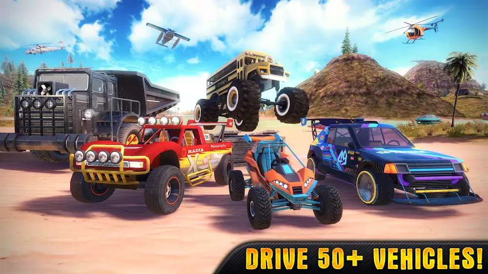 Terénní vozy pohromadě ve hře OTR - Offroad Car Driving Game